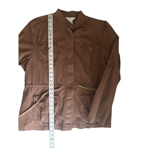 Central Falls Co. Brown Button Down Utility Jacket XL With Pockets & Drawstring - Picture 7 of 7